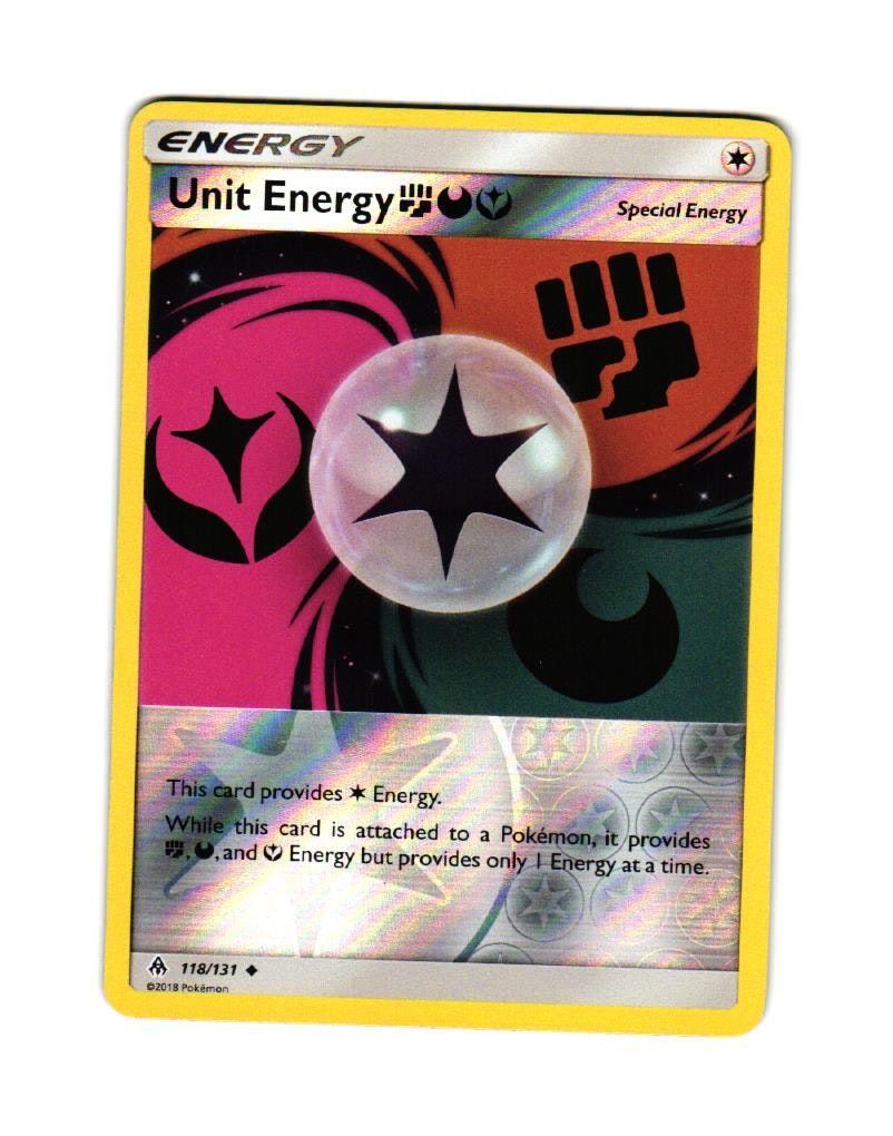 Unit Energy Reverse Holo Uncommon 118/131 Forbidden Light Pokemon