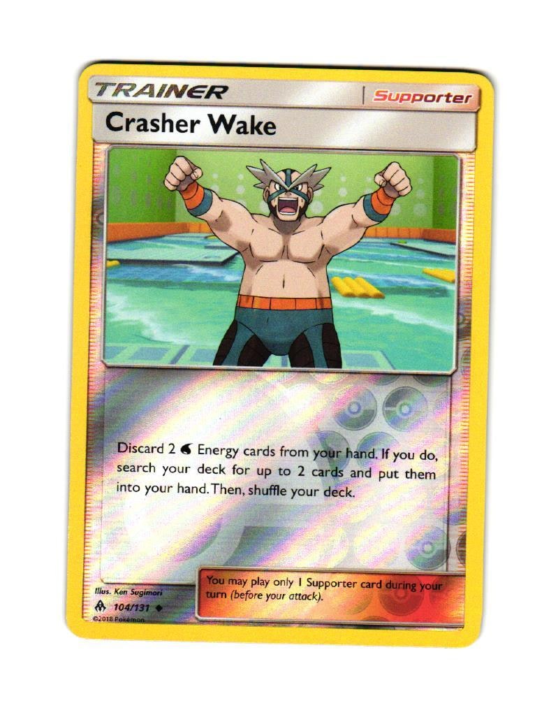 Crasher Wake Reverse Holo Uncommon 104/131 Forbidden Light Pokemon