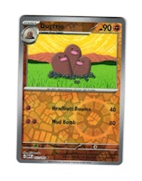 Dugtrio Reverse Holo Uncommon 051/165 Pokemon 151