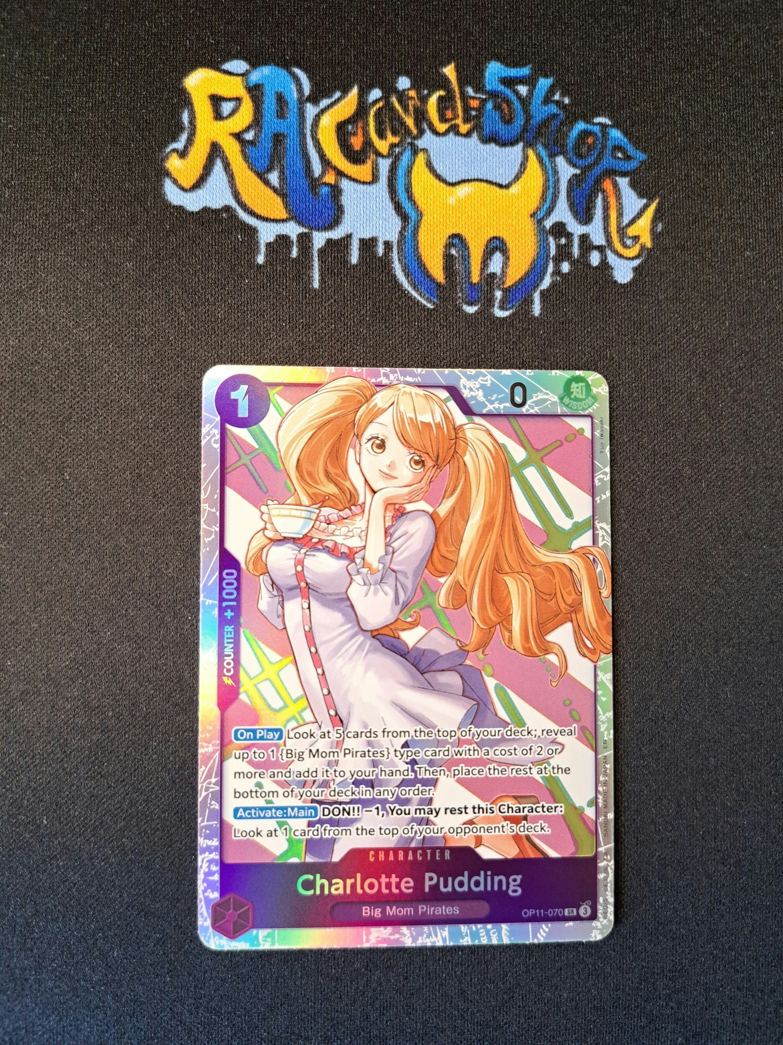 Charlotte Pudding Super Rare OP11-070 A Fist of Divine Speed One Piece Card Game
