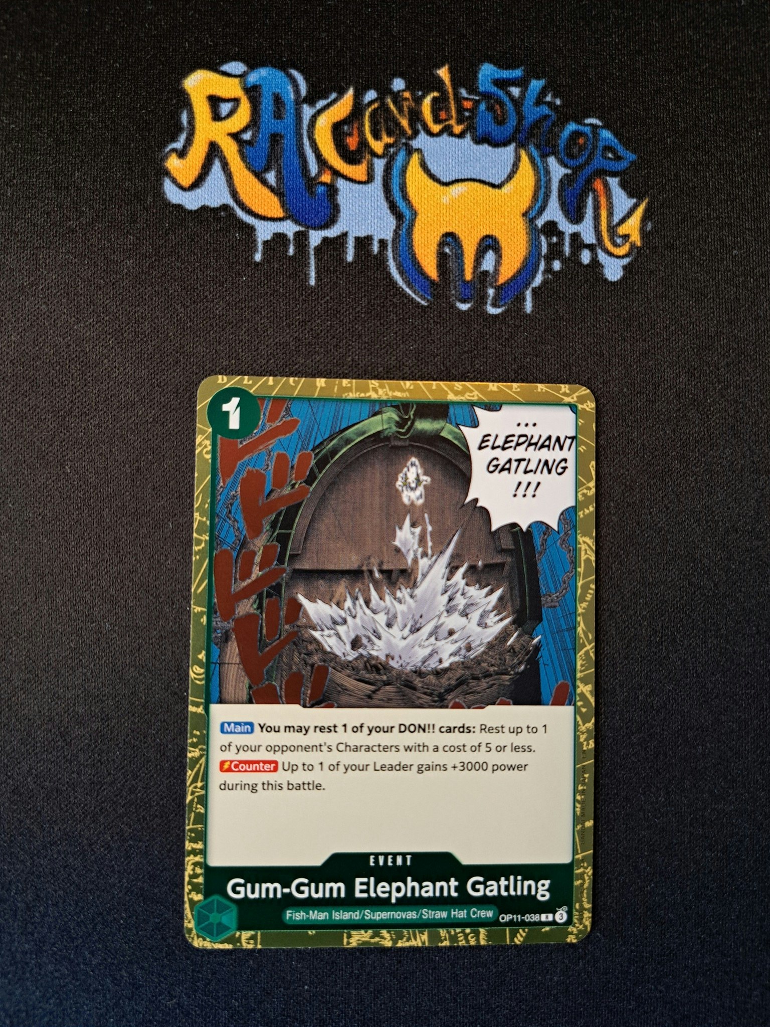 Gum-Gum Elephant Gatling Rare OP11-038 A Fist of Divine Speed One Piece Card Game