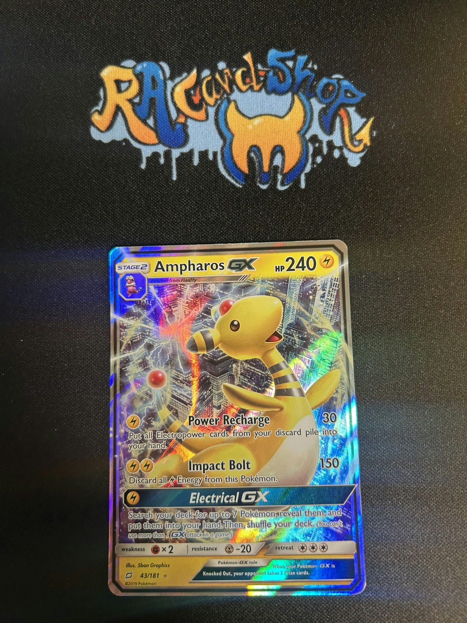 Ampharos GX Ultra Rare 43/181 Team Up Pokemon