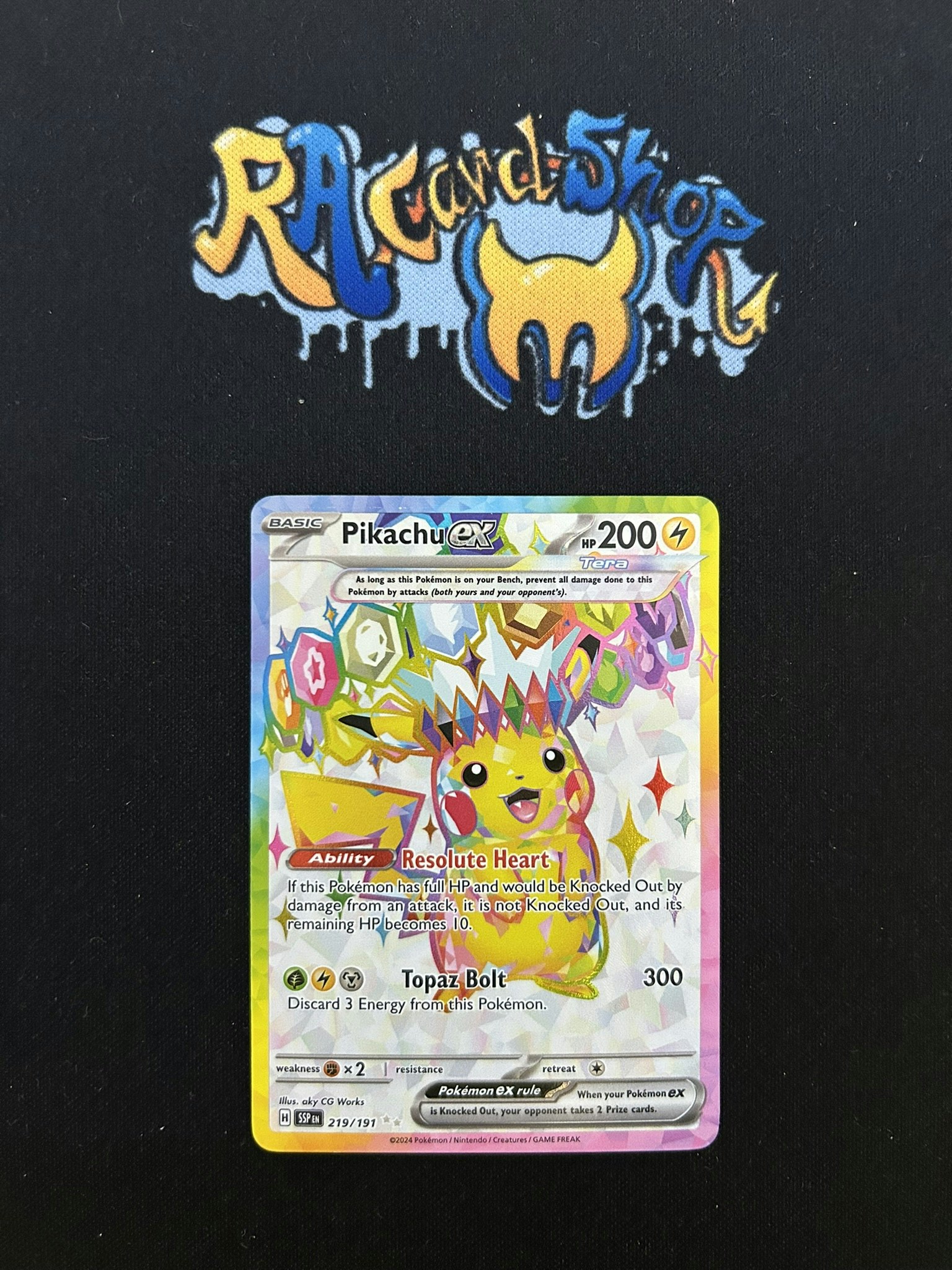 Pikachu ex Ultra Rare 219/191 Surging Sparks Pokemon