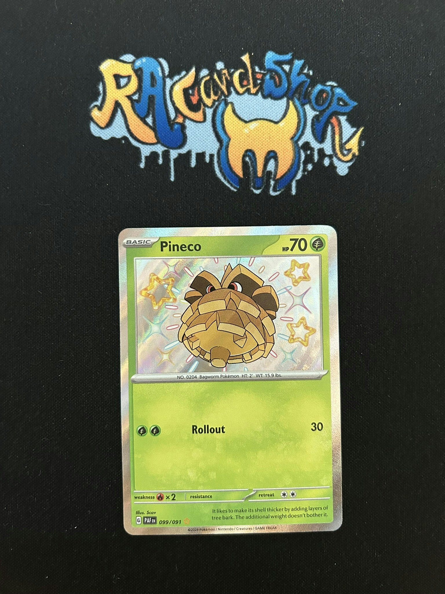 Pineco Shiny Rare 099/091 Paldean Fates Pokemon