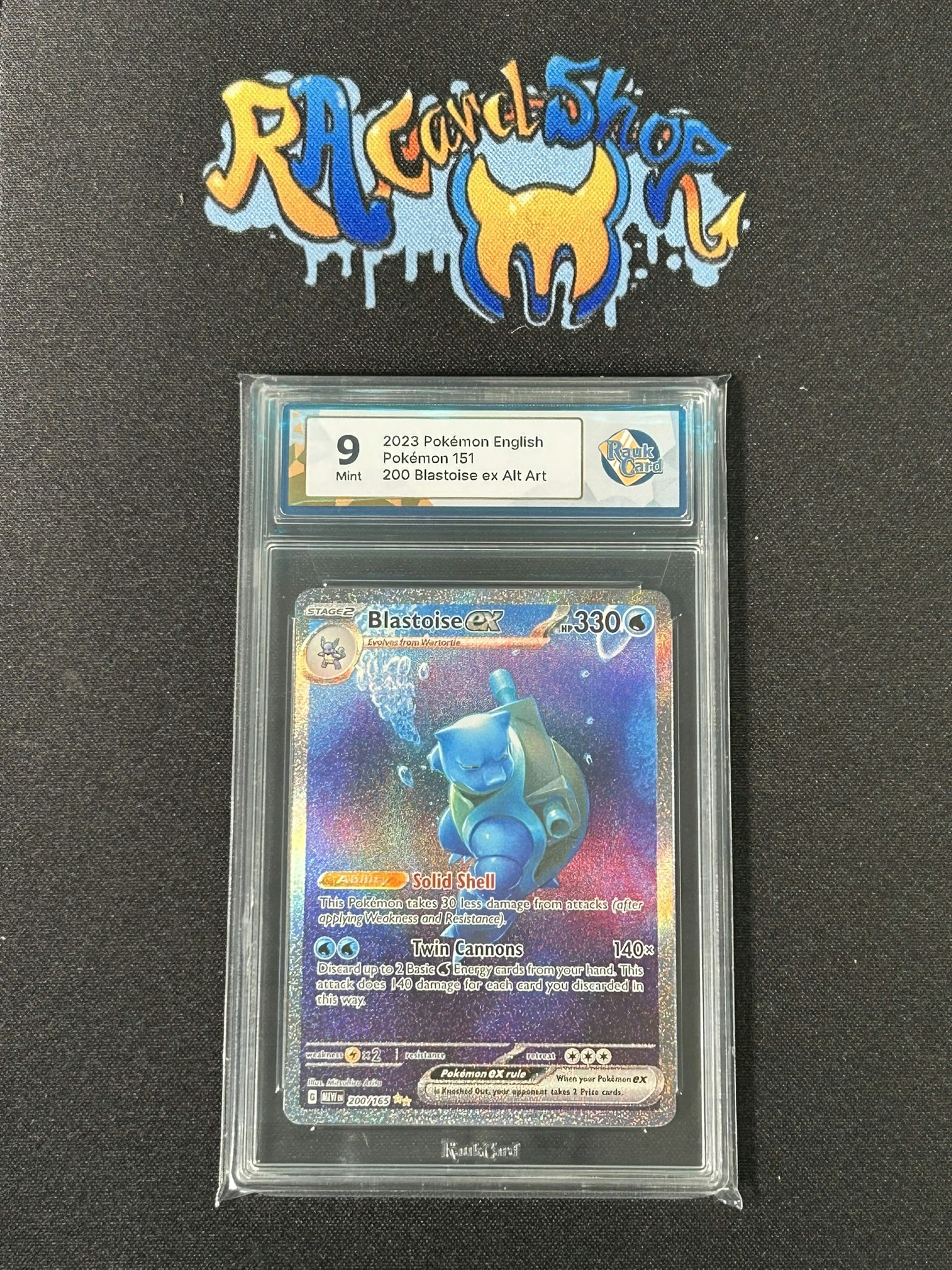 Blastoise ex 200 Pokemon 151 Pokemon Graded Card 9 RaukCard