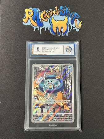 Squirtle 148 Stellar Crown Pokemon Graded Card 8 RaukCard