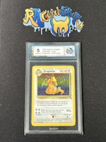 Dragonite 04 Missprint Fossil Pokemon Graded Card 5 RaukCard