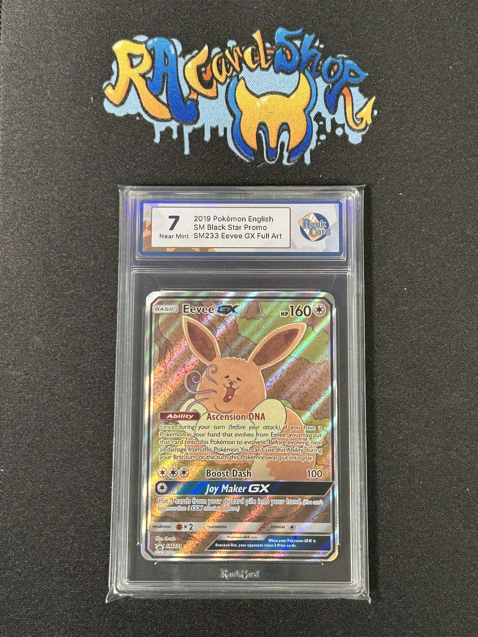 Eeveee GX SM233 SM Black Star Promo Pokemon Graded Card 7 RaukCard
