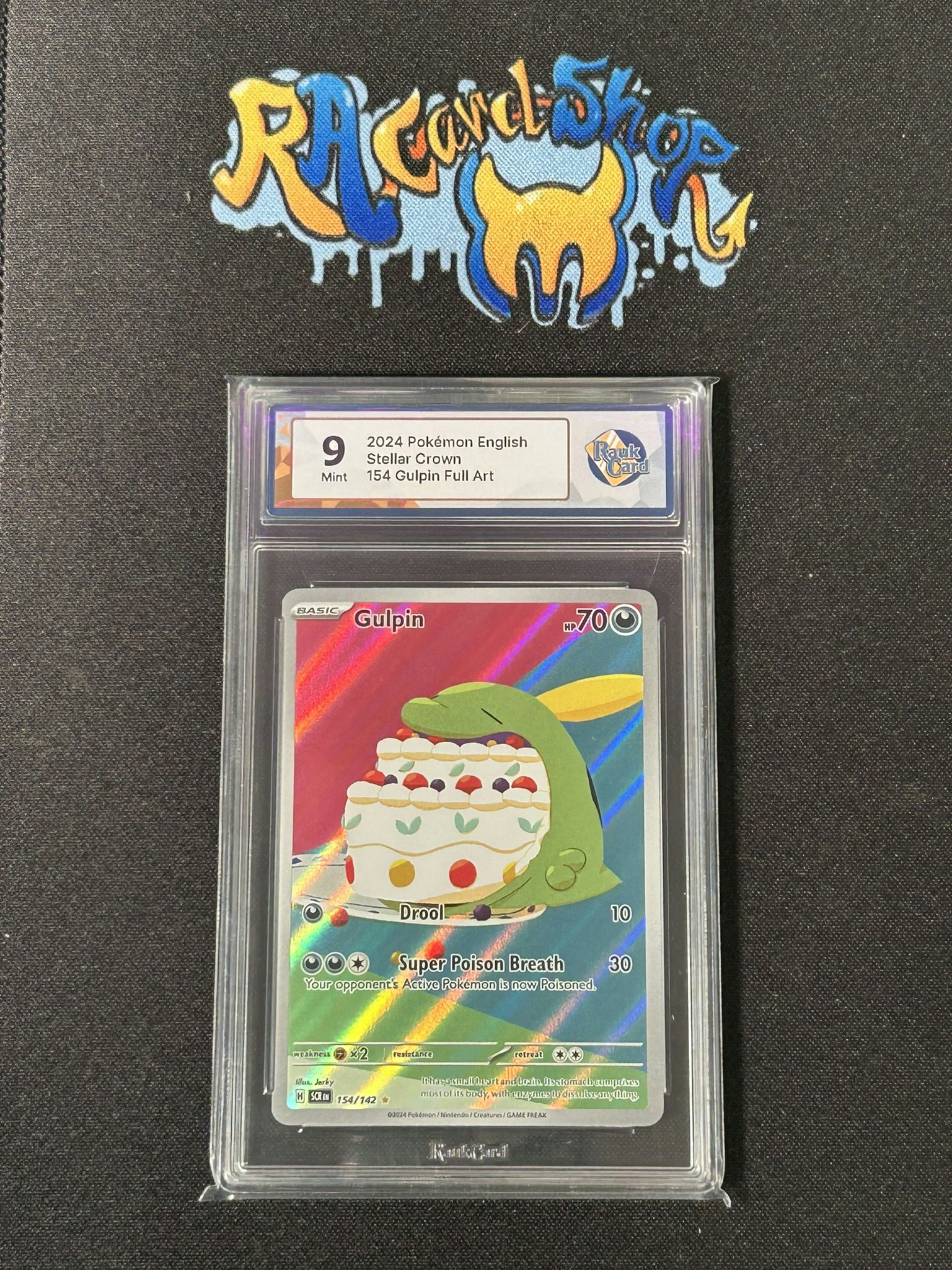 Gulpin 154 Stellar Crown Pokemon Graded Card 9 RaukCard
