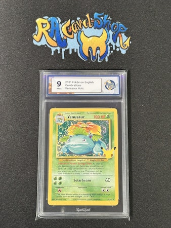 Venusaur 15 Celebrations Pokemon Graded Card 9 RaukCard