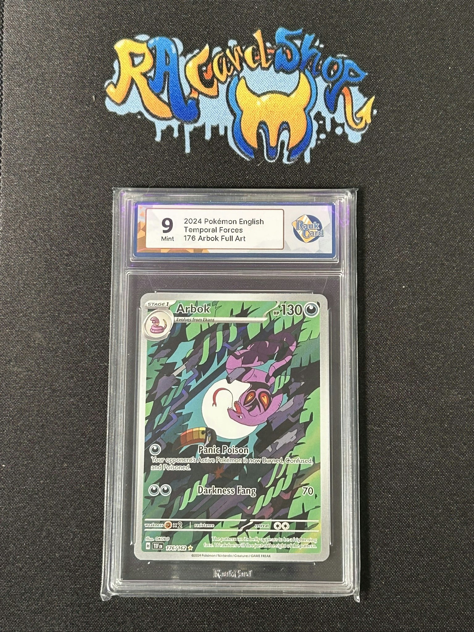 Arbok 176 Temporal Forces Pokemon Graded Card 9 RaukCard