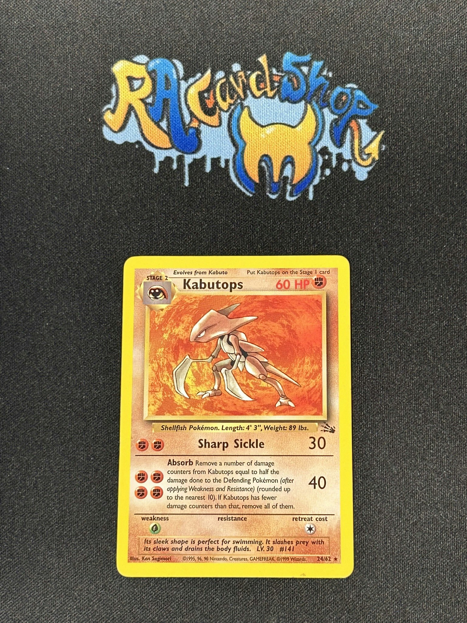 Kabutops Rare 24/62 Fossil Pokemon