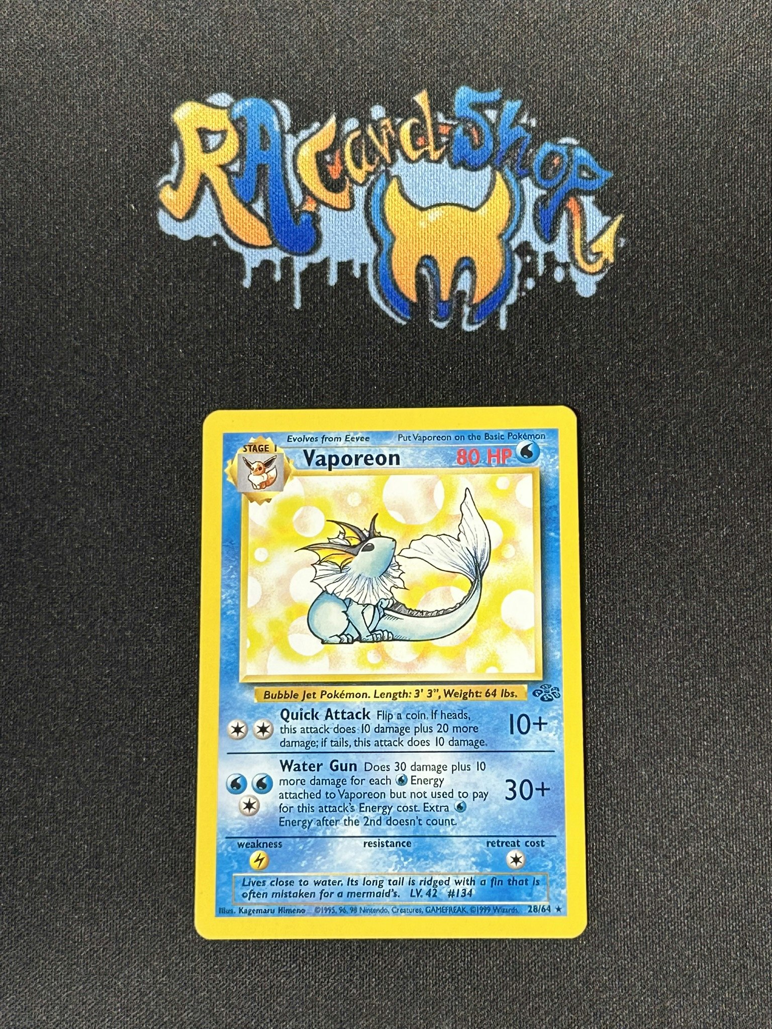 Vaporeon Rare 24/64 Jungle Pokemon
