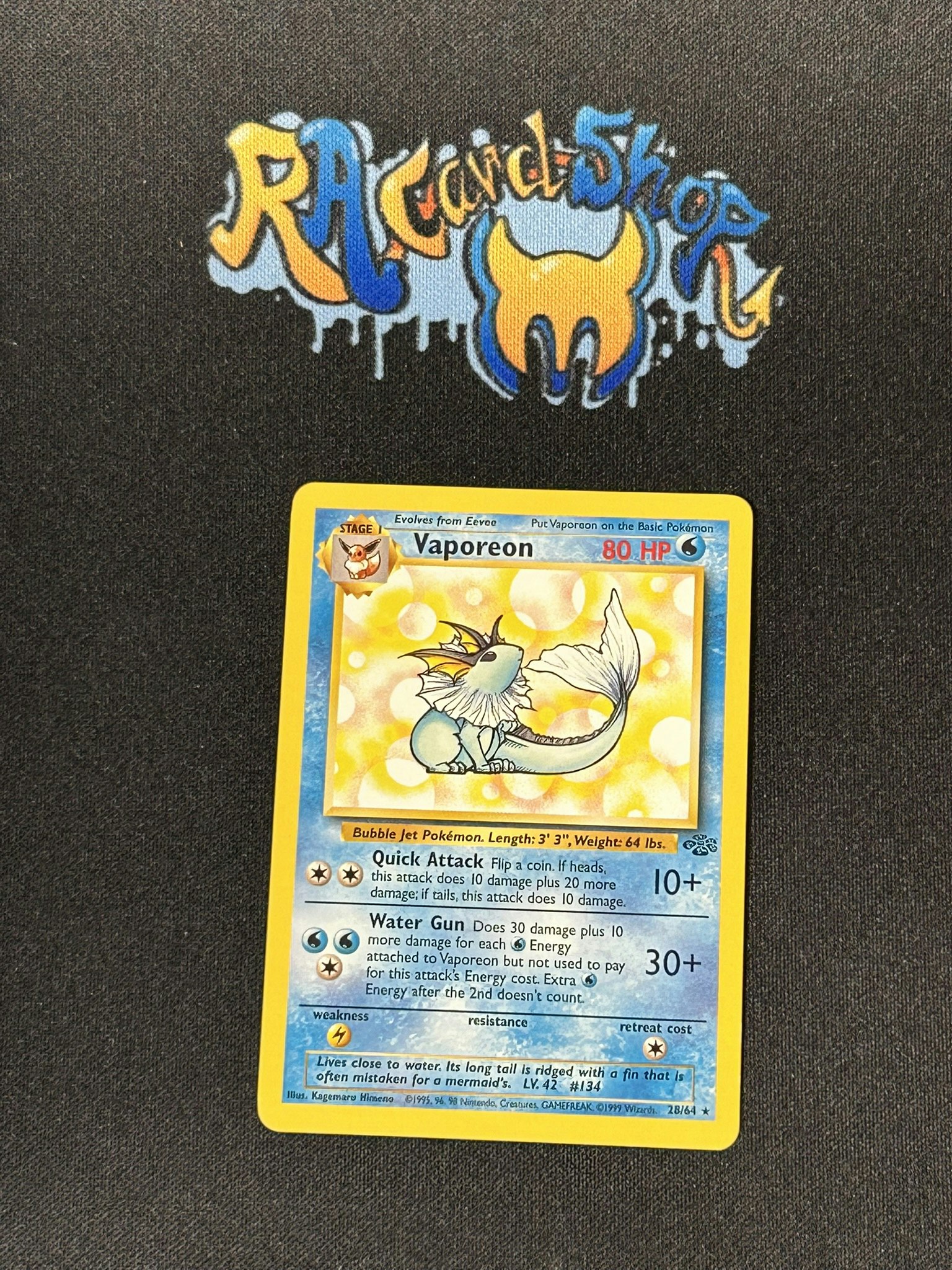 Vaporeon Rare 24/64 Jungle Pokemon