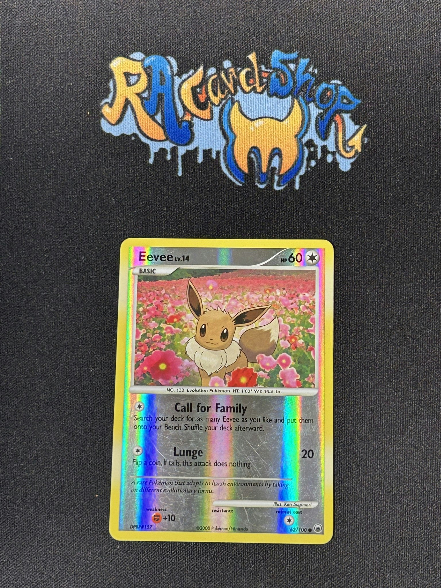 Eevee LV 14 Reverse Holo Common 62/100 Majestic Dawn Pokemon