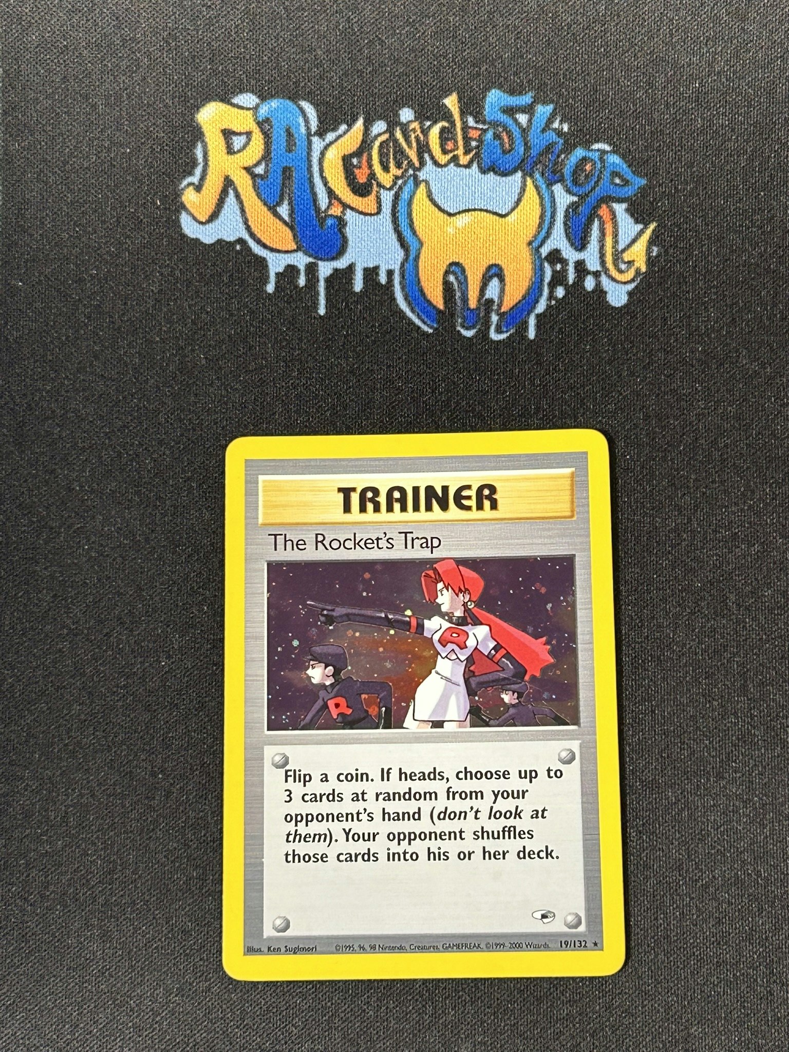 The Rockets Trap Holo Rare 19/132 Gym Heroes Pokemon