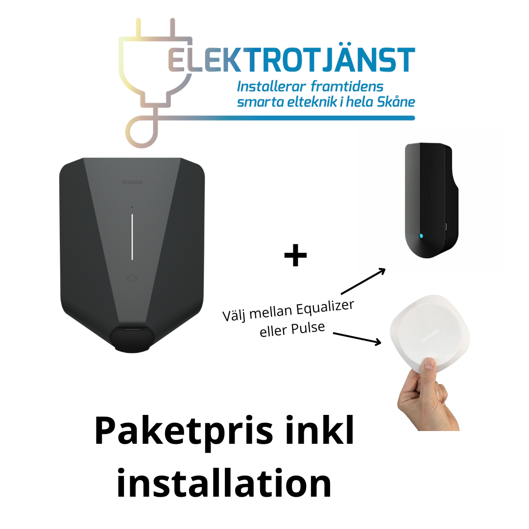 Paketpris 2 Easee Charge Lite 11kW laddbox + lastbalansering inkl installation