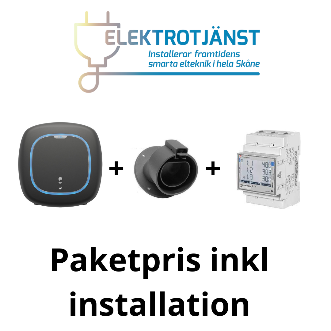 Paketpris 1 Wallbox Pulsar PRO 22kW laddbox + Power Boost + hållare med installation