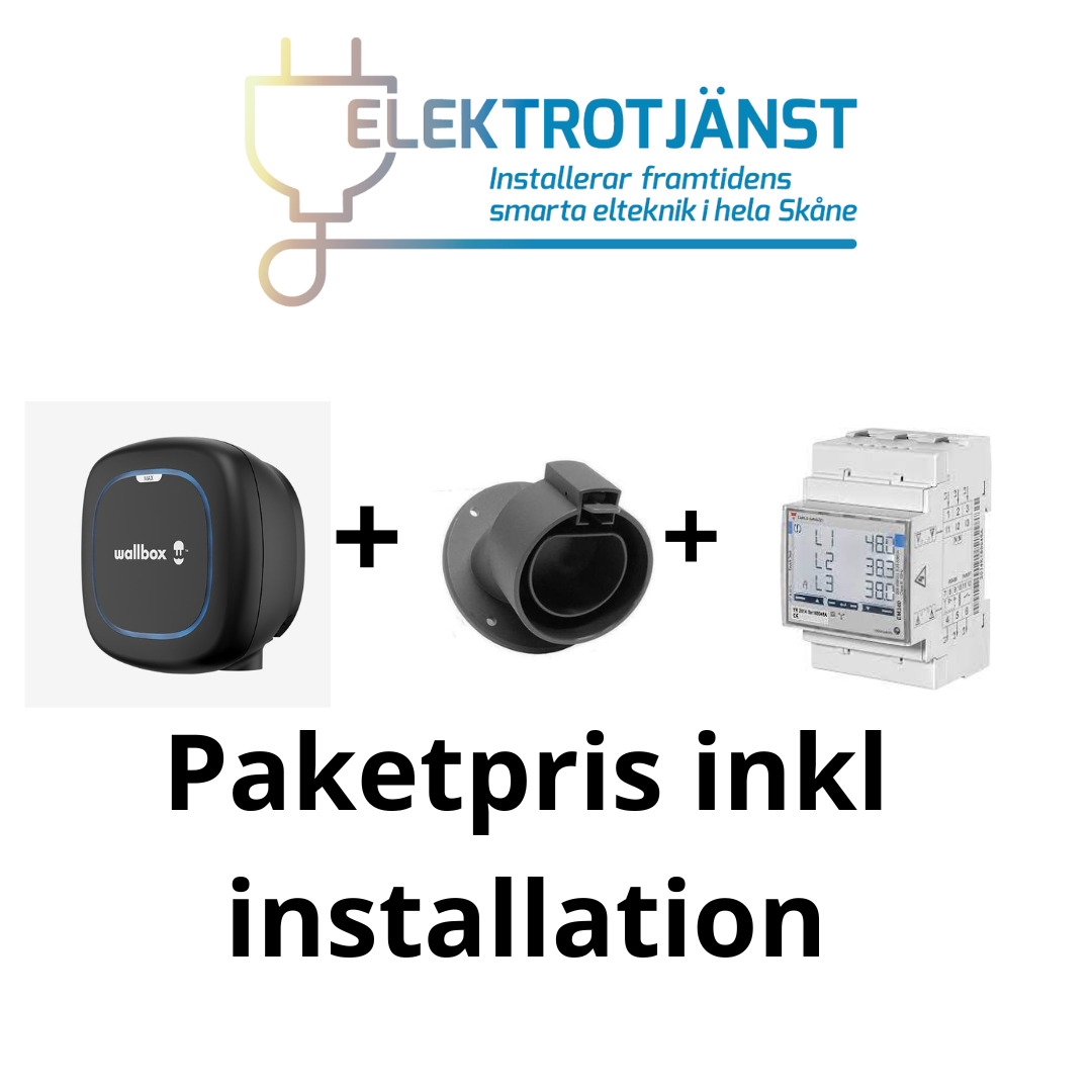 Paketpris 2 Wallbox Pulsar Max 22kW laddbox + Power Boost lastbalansering + hållare inkl installation