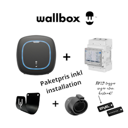 Paketpris 2 Wallbox Pulsar PRO 22kW laddbox + Power Boost + hållare x2 med installation