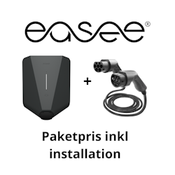 Paketpris 1 Easee Charge Lite 11kW laddbox + laddkabel inkl installation