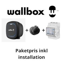 Paketpris 2 Wallbox Pulsar Max 22kW laddbox + Power Boost lastbalansering + hållare inkl installation