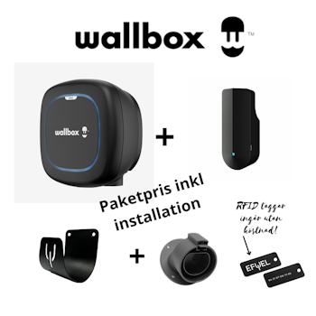 Paketpris 3 Wallbox Pulsar Max 22kW laddbox + Tibber Pulse lastbalansering + hållare x 2 inkl installation