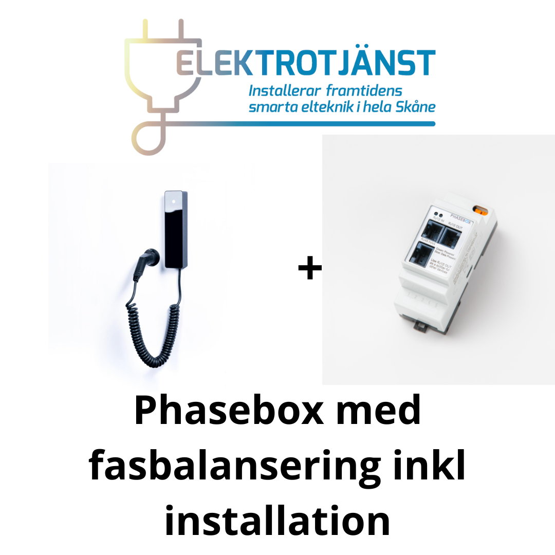 Phasebox 11kW laddbox inkl installation