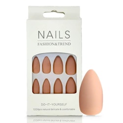 Press On False Nails - Nude Almond