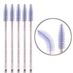 Mascaraborste Glitter Lila - 50pack