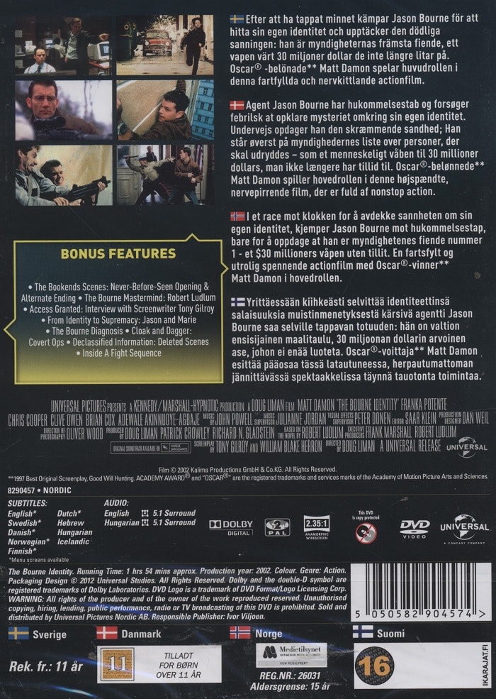 the Bourne Identity (DVD)