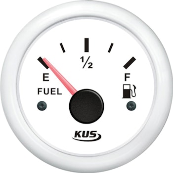 Kus bränslemätare vit 0-190 Ohm 12/24V