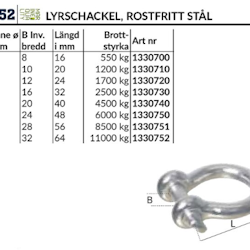 Lyrschackel RF stål 4 mm