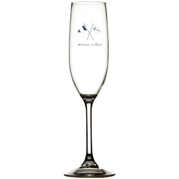 MB Welcome on board Champagneglas Ø5 cm H25 cm 236 ml 6 st