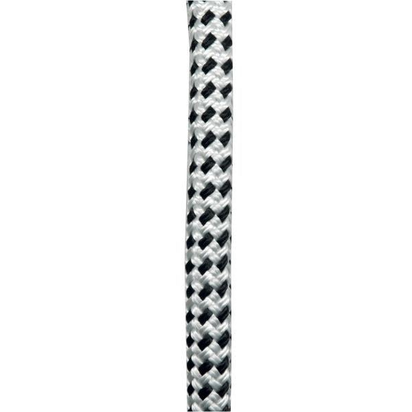 1852 förtöjningslina db. flätad 12 mm 10 m vit/svart