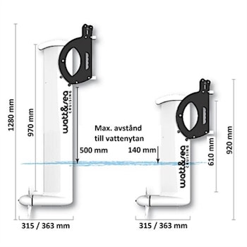 WATT&SEA HYDROGENERATOR CRUISING 300, 610MM. Beställningsvara.