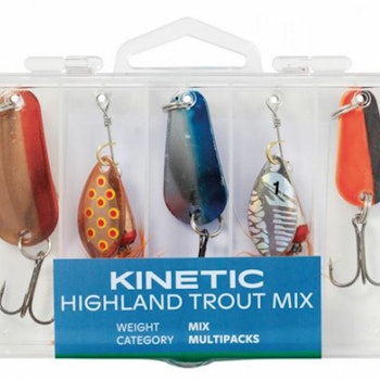Kinetic fiskedrag Highland Trout mix 5 stk.