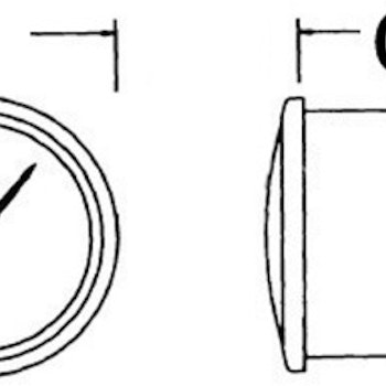 Osculati Temperature Gauge vatten 40-120° 12/24V