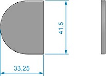 Täcklock gångjärn 66,25x41,5mm