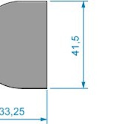 Täcklock gångjärn 34,25x41,5mm