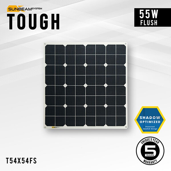Solcellspanel Sunbeam Tough 55W, 12V