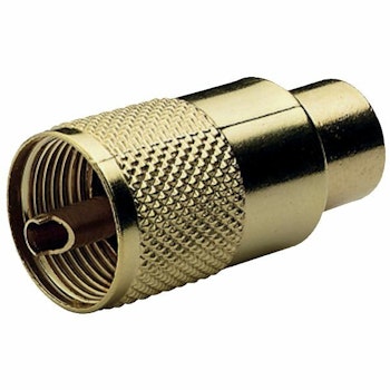 Glomex VHF-kontakt PL259 till 10mm kabel (RG213) guldplätera