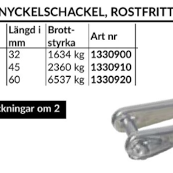 1852 Nyckelschackel RF 8 mm
