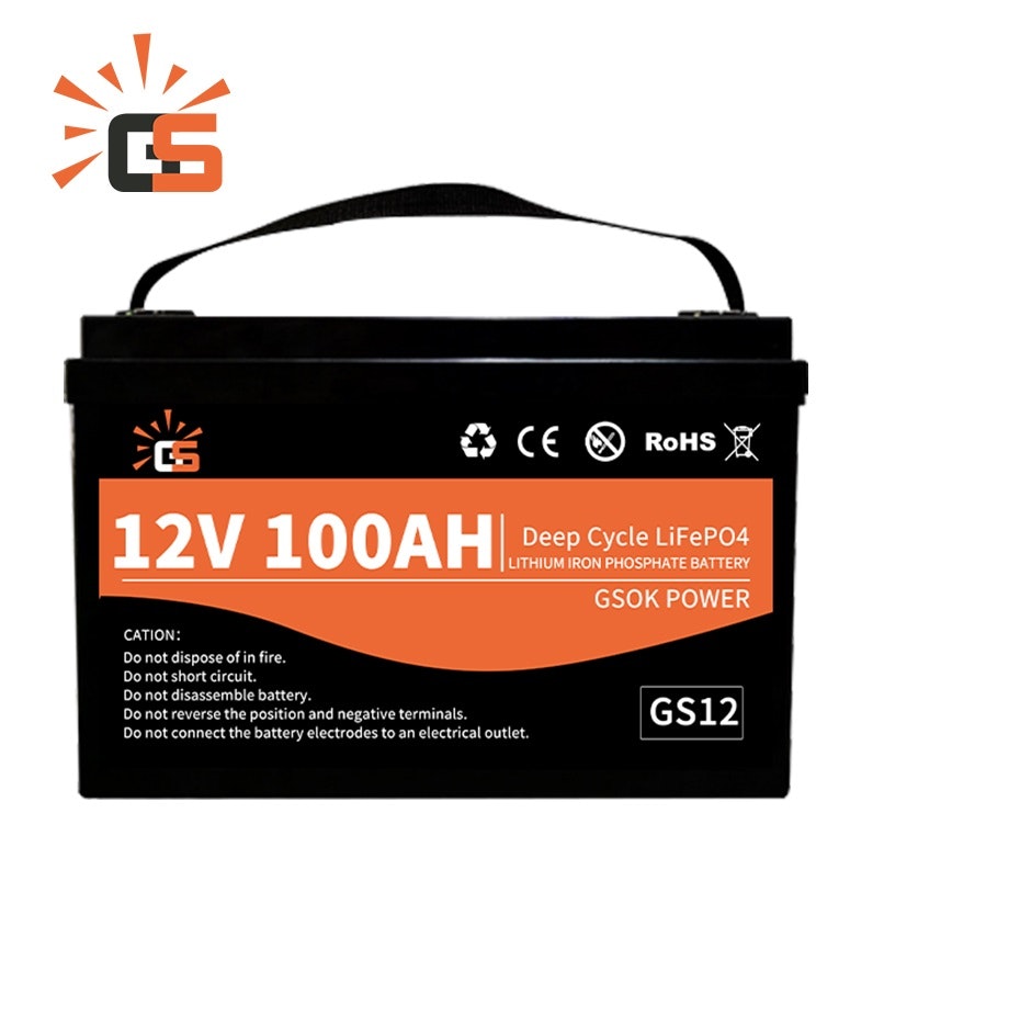 GSOK 12V 100AH litium batteri