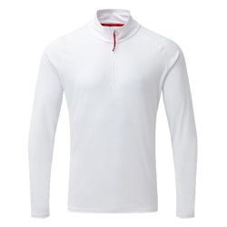 Gill UV009 Men's UV Långarmad Zip T-shirt Vit strl. L