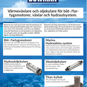 Oljekylare bowman fc 120 1" olja, vatten 58 mm 180kW