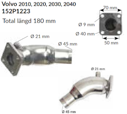 1852 Avgasgrenrör RF till Volvo 2010-40 och D1-D2