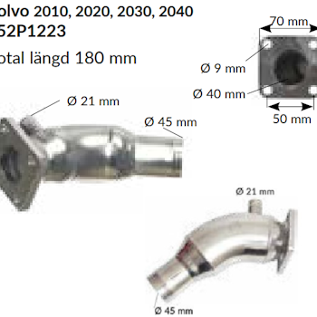 1852 Avgasgrenrör RF till Volvo 2010-40 och D1-D2
