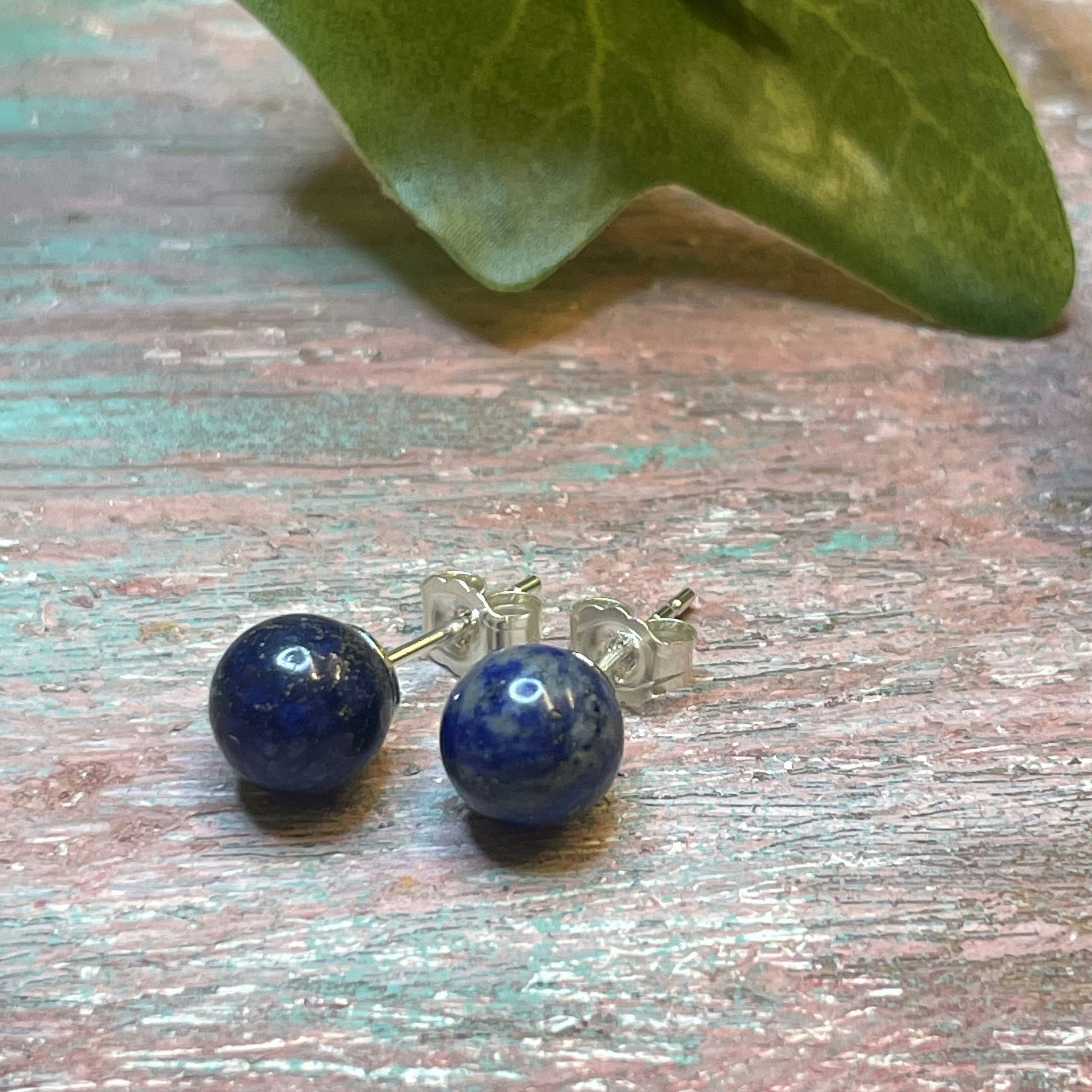 Äkta silver örhängen Lapis lazuli