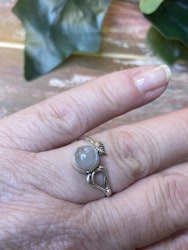 Månsten ring silver 925 (ställbar)